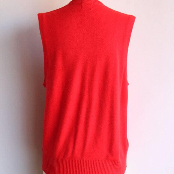 Vintage 1950s Sweater Vest, Martson's Red Orlon V Neck, Size Medium - Picture 9 of 10